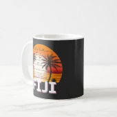 Mug Fiji Vintage Palm Trees Summer Beach (Devant gauche)