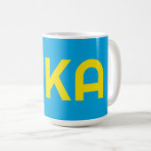 Mug FIKA Bold Jaune et bleu (Devant droit)