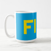 Mug FIKA Bold Jaune et bleu (Gauche)