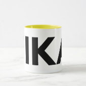 Mug FIKA Gras Musique jaune, noire et blanche (Centre)
