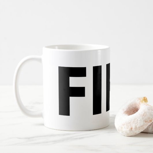 Mug FIKA Gras Musique noire et blanche (Avec donut)