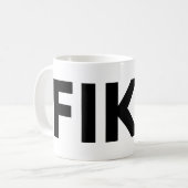 Mug FIKA Gras Musique noire et blanche (Devant gauche)