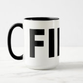 Mug FIKA Musique noire et blanche (Gauche)