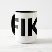 Mug FIKA Musique noire et blanche (Devant gauche)