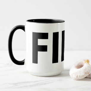Mug FIKA Musique noire et blanche