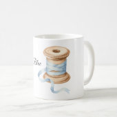 Mug Fil à coudre bleu joli (Devant droit)
