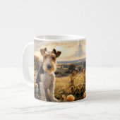 Mug Fil Cheveux Fox Terrier En Automne Campagne (Devant gauche)