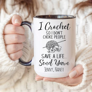 Mug Fil, Crocheter, Je Crochet Donc je ne choque pas l