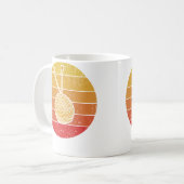 Mug Fil de coucher de soleil rétro Drôle de tricoteuse (Devant gauche)