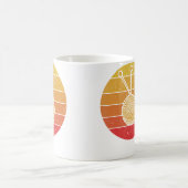 Mug Fil de coucher de soleil rétro Drôle de tricoteuse (Centre)