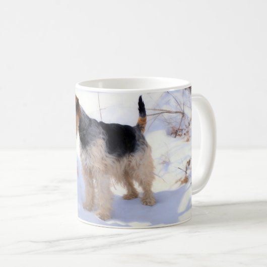 Mug Fil Fox Terrier Laisser neiger Noël (Devant droit)