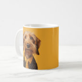 Mug Fil Haired Dachshung Sur Jaune (Devant gauche)
