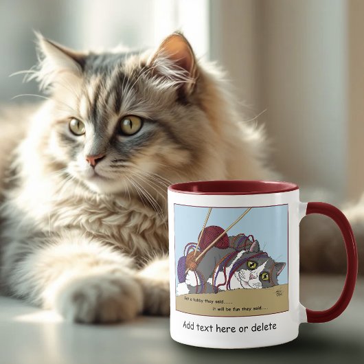 Mug Fil Tricot drôle Chat