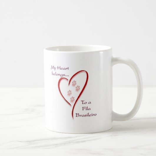 Mug Fila Brasileiro Coeurs (Droite)