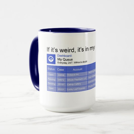 Mug File d'attente bizarre (Devant gauche)