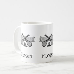 Mug Filet de tennis vintage sportif, raquettes croisée