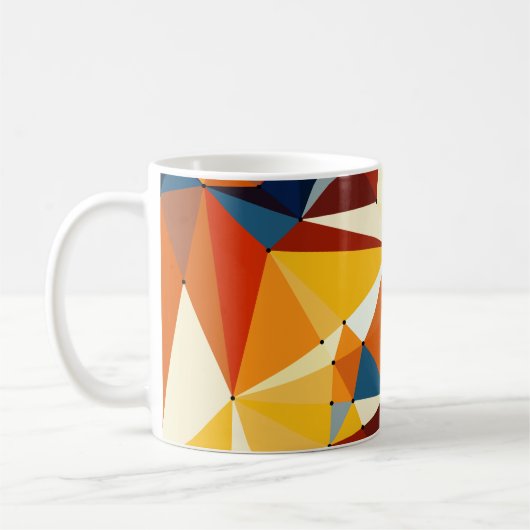 Mug Filet de triangles multicolores (Gauche)