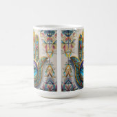 Mug Filigree couleur or bleu-vert troisième oeil Hamsa (Centre)