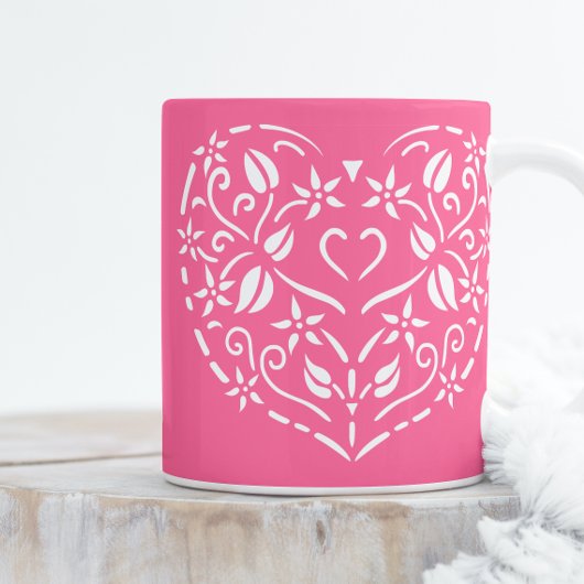 Mug Filigree Heart