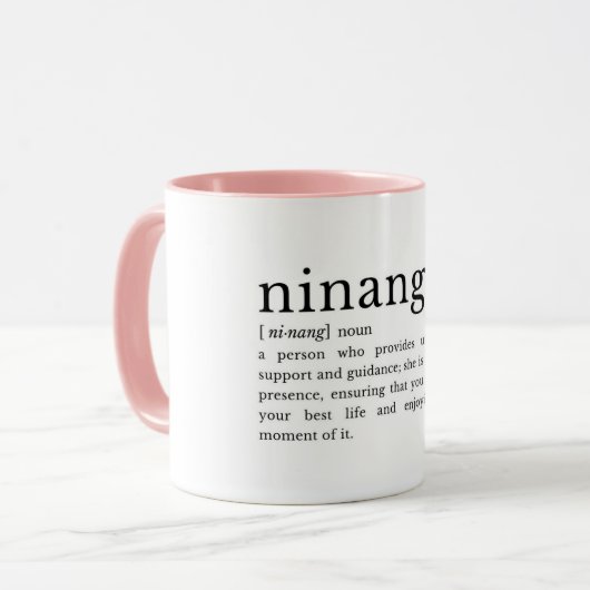 Mug Filipino Ninang Definition Mug, Godmother Gift (Devant gauche)