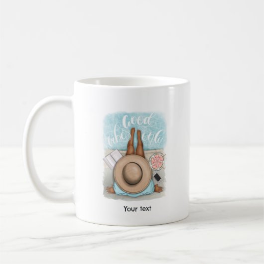 Mug Fille à bicyclette au printemps (Gauche)