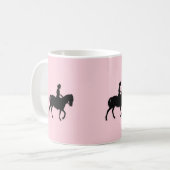 Mug Fille à cheval / Rose rose pénis (Devant gauche)