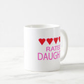 Mug Fille à cinq coeurs (Devant droit)