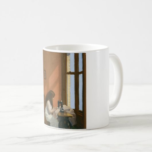 Mug Fille à une machine à coudre (par Edward Hopper) (Devant droit)