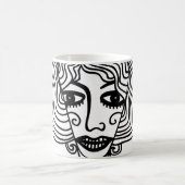 Mug Fille abstraite décorative. illustrationadol vinta (Centre)