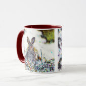 Mug Fille Abstraite fabriquée aux USA-Bunnies ! (Devant gauche)