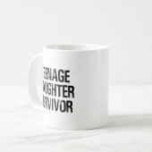 Mug Fille adolescente Survivante Funny Vintage (Devant gauche)