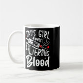 Mug Fille aime Filtrer sang Rein Dialyse Infirmière (Gauche)