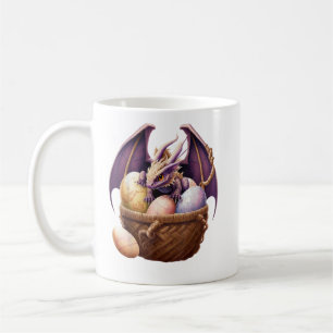 Mug Fille amoureuse du dragon collectant des œufs de P