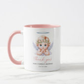 Mug Fille Angel Baptême Christening Merci Favoriser (Gauche)