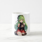 Mug fille anime avec cheveux verts (Centre)