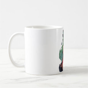 Mug fille anime avec cheveux verts