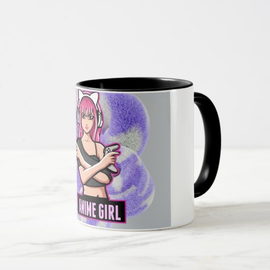 Mug Fille Anime – Conception de personnage moderne et  (Devant droit)