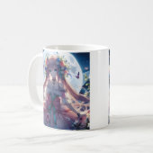 Mug Fille Anime Fleur Lune Fée (Devant gauche)