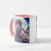Mug Fille Anime Fleur Lune Fée (Devant gauche)
