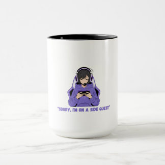 Mug Fille Anime Joueuse Art de jeu violet