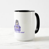 Mug Fille Anime Joueuse Art de jeu violet (Devant droit)