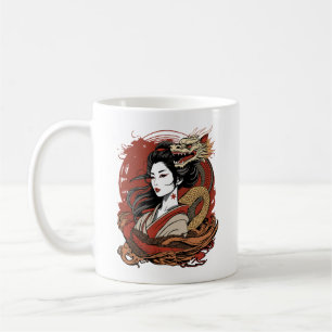 Mug Fille asiatique Dragon chinois