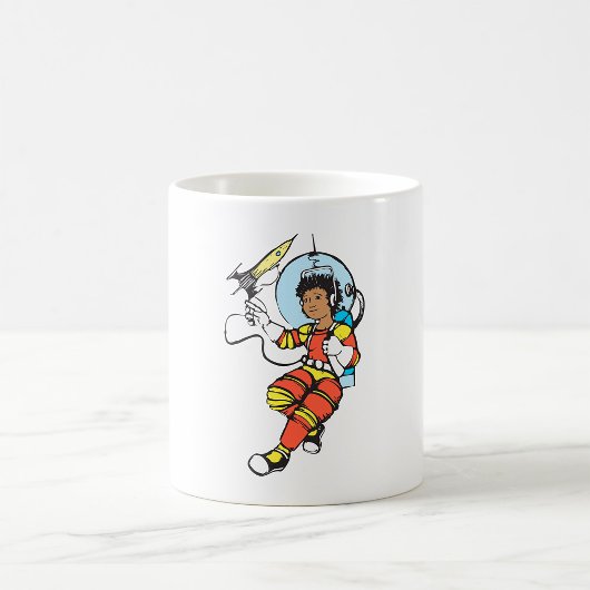 Mug Fille astronaute avec lance-roquettes