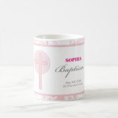Mug Fille au baptême dentelle rose (Centre)