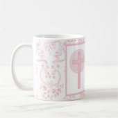 Mug Fille au baptême dentelle rose (Gauche)