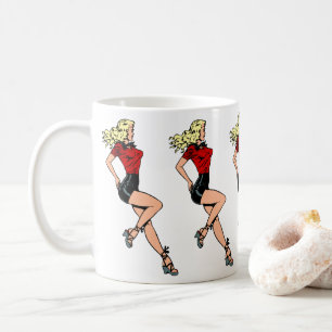 Mug Fille au charme rétro à côté, blonde bombshell