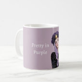 Mug Fille aux cheveux violets (Devant gauche)