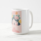 Mug fille aux fleurs (Devant droit)