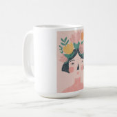 Mug fille aux fleurs (Devant gauche)