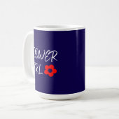 Mug Fille aux fleurs (Devant gauche)